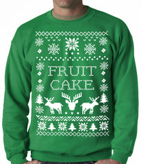 Ugly Christmas Sweater Fruit Cake Adult Crewneck