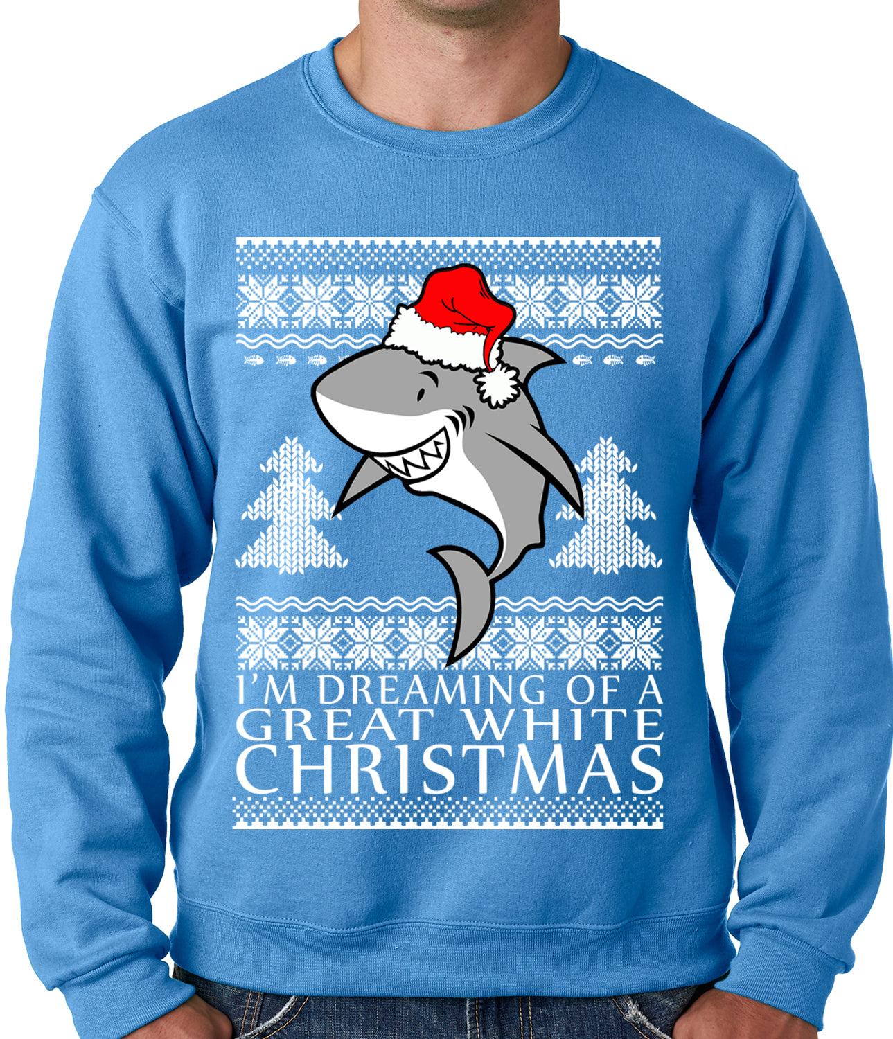 Great White Christmas Crewneck Sweatshirt