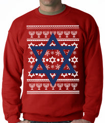 Jewish Star Hanukkah Crewneck Sweatshirt