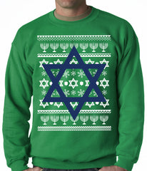 Jewish Star Hanukkah Crewneck Sweatshirt