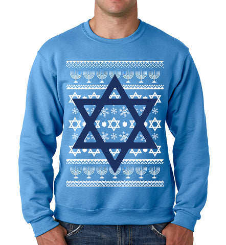 Jewish Star Hanukkah Crewneck Sweatshirt