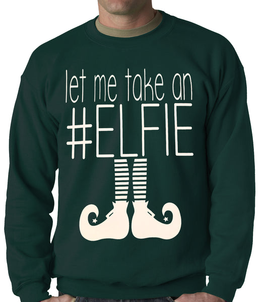 Ugly Christmas Sweater - Let Me Take An #ELFIE Ugly Christmas Adult Cr –