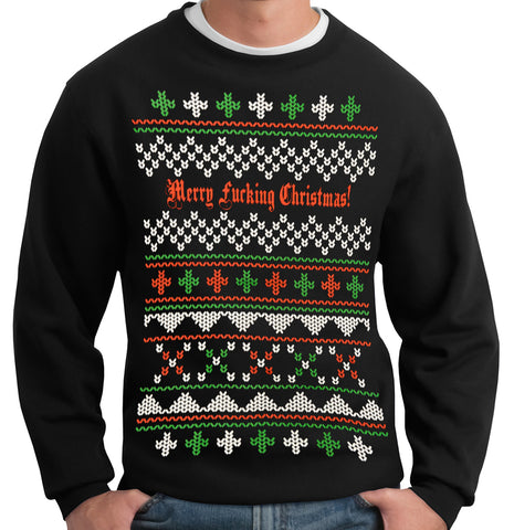 Ugly Christmas Sweater - Merry F*cking Christmas Crewneck Sweatshirt