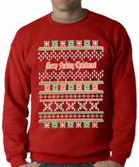 Ugly Christmas Sweater - Merry F*cking Christmas Adult Crewneck