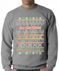 Ugly Christmas Sweater - Merry F*cking Christmas Adult Crewneck