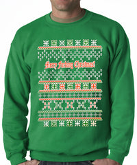 Ugly Christmas Sweater - Merry F*cking Christmas Adult Crewneck