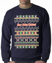 Ugly Christmas Sweater - Merry F*cking Christmas Adult Crewneck