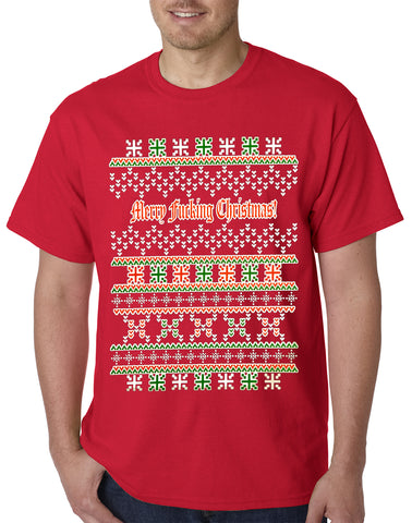 Ugly Christmas T-shirt - Merry F*cking Christmas Mens T-shirt