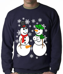 Mr. and Mrs. Perverted Snowman Ugly Christmas Sweater Crewneck Sweatshirt