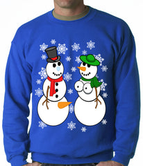 Mr. and Mrs. Perverted Snowman Ugly Christmas Sweater Crewneck Sweatshirt