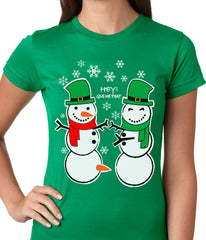 Ugly Christmas  T-shirt  Perverted Snowman Girls T-shirt
