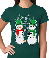 Ugly Christmas  T-shirt  Perverted Snowman Girls T-shirt