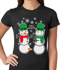 Ugly Christmas  T-shirt  Perverted Snowman Girls T-shirt