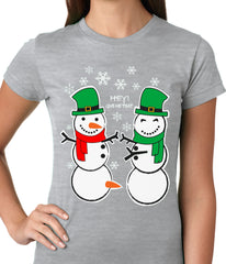 Ugly Christmas  T-shirt  Perverted Snowman Girls T-shirt