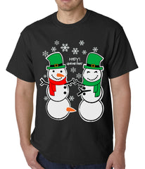 Ugly Christmas  T-shirt  Perverted Snowman Mens T-shirt