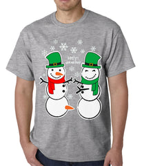 Ugly Christmas  T-shirt  Perverted Snowman Mens T-shirt