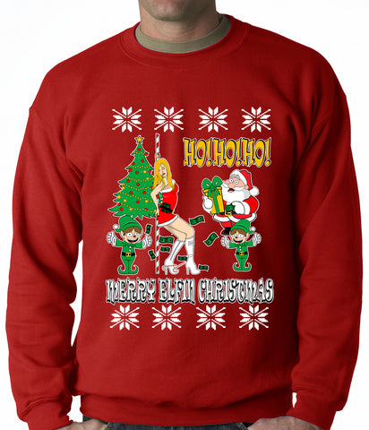 Santa and the Stripper Crewneck Sweatshirt