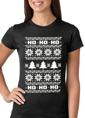 Ugly Christmas  T-shirt - Snowflake HO HO HO Girls T-shirt