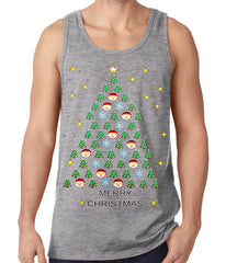 Ugly Christmas Tank Top - Emoji Christmas Tree Ugly Christmas Tank Top