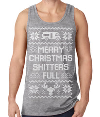 Ugly Christmas Tank Top - Merry Christmas Shitters Full Ugly Tank Top