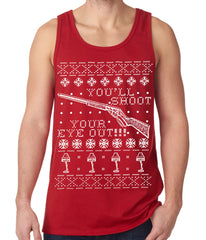 Ugly Christmas Tank Top - You'll Shoot Your Eye Out Ugly Christmas Tank Top