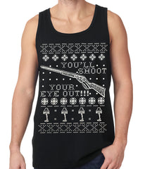 Ugly Christmas Tank Top - You'll Shoot Your Eye Out Ugly Christmas Tank Top