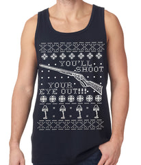 Ugly Christmas Tank Top - You'll Shoot Your Eye Out Ugly Christmas Tank Top