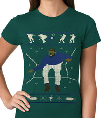 Ugly Christmas Tee - Dancing Man Ladies T-shirt