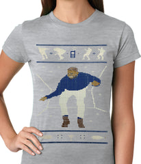 Ugly Christmas Tee - Dancing Man Ladies T-shirt