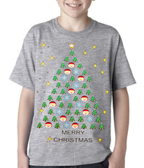 Ugly Christmas Tee - Emoji Christmas Tree Ugly Christmas Kids T-shirt