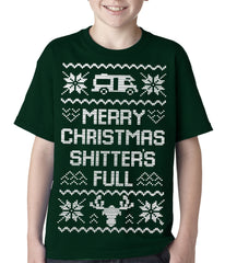 Ugly Christmas Tee - Merry Christmas Shitters Full Ugly Kids T-shirt