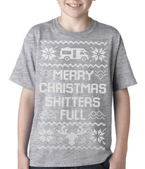 Ugly Christmas Tee - Merry Christmas Shitters Full Ugly Kids T-shirt