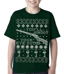 Ugly Christmas Tee - You'll Shoot Your Eye Out Ugly Christmas Kids T-shirt