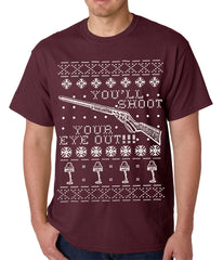 Ugly Christmas Tee - You'll Shoot Your Eye Out Ugly Christmas Mens T-shirt