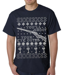 Ugly Christmas Tee - You'll Shoot Your Eye Out Ugly Christmas Mens T-shirt