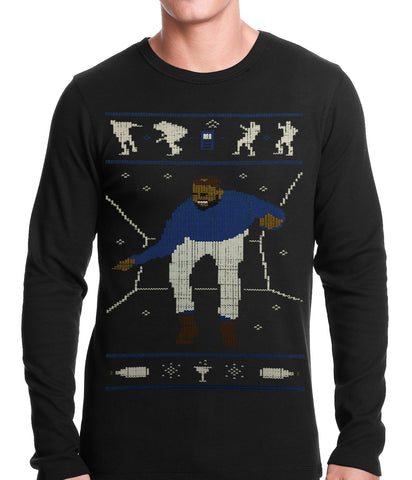 Ugly Christmas Thermal - Dancing Man Thermal Shirt