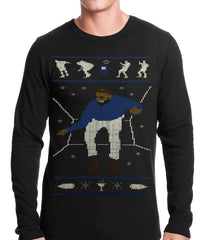 Ugly Christmas Thermal - Dancing Man Thermal Shirt