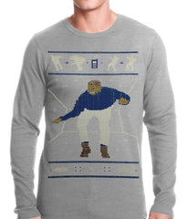 Ugly Christmas Thermal - Dancing Man Thermal Shirt