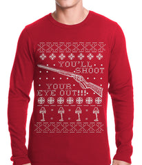 Ugly Christmas Thermal - You'll Shoot Your Eye Out Ugly Christmas Thermal Shirt
