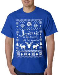 Ugly Christmas T-shirt Jesus is the Reason Mens T-shirt