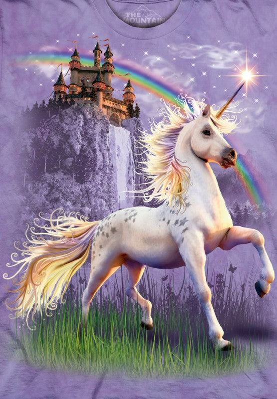 Unicorn, Castle and Rainbow T-shirt