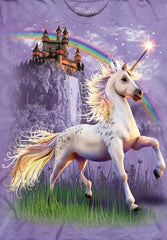 Unicorn, Castle and Rainbow T-shirt