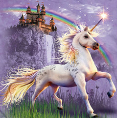 Unicorn, Castle and Rainbow T-shirt