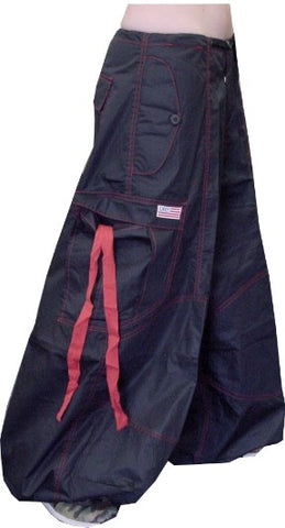 Unisex 40 " Wide Leg UFO Pants  (Black/Red)