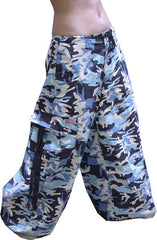 Unisex 40 " Wide Leg UFO Pants (Dark Blue Camo)