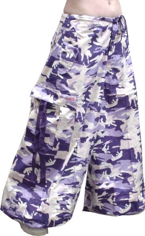 Unisex 40 " Wide Leg UFO Pants (Purple Camo)