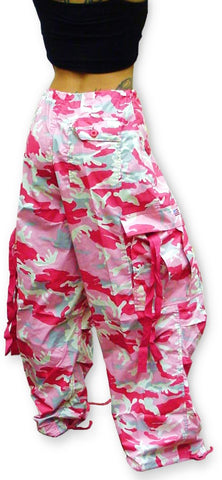 Unisex Basic UFO Pants (Pink Camo)