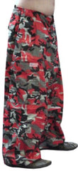 Unisex Basic UFO Pants (Red Camo)