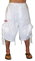 Unisex Basic UFO Pants w/ Zip Off Legs to Shorts (White)