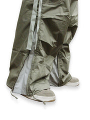 Unisex Basic UFO Pants with Expandable Bottoms (Moss/Lt Grey)